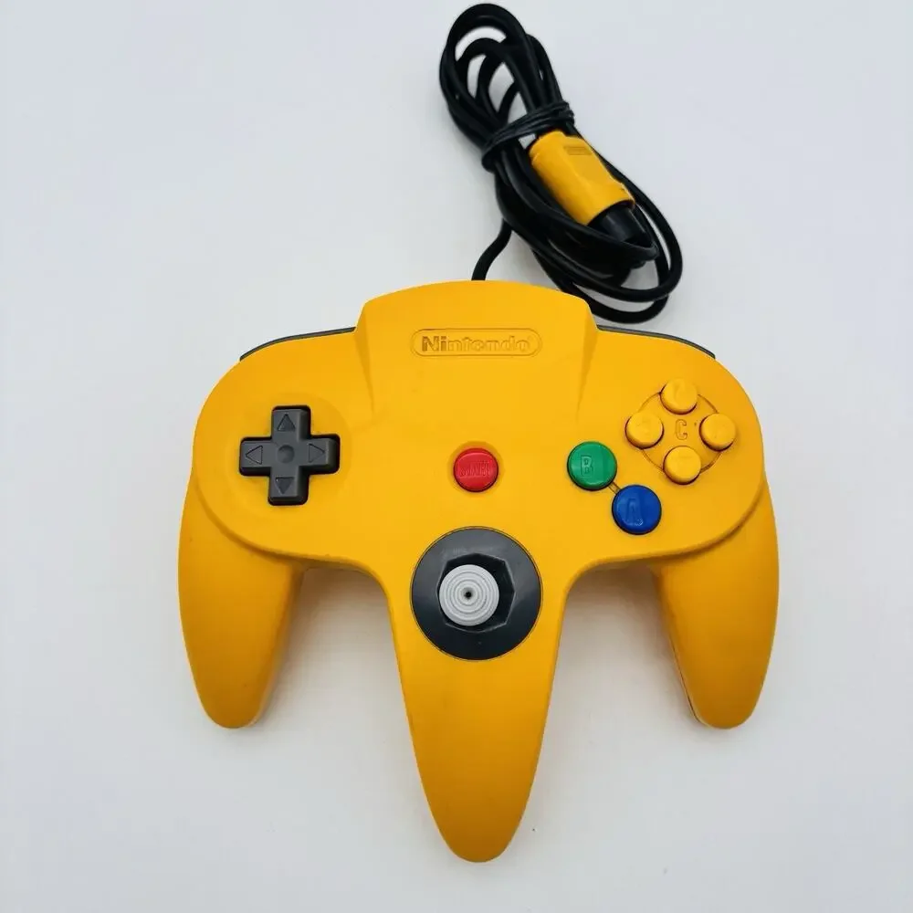 Nintendo 64 Yellow Controller NUS-005 Official N64 OEM Tested Working